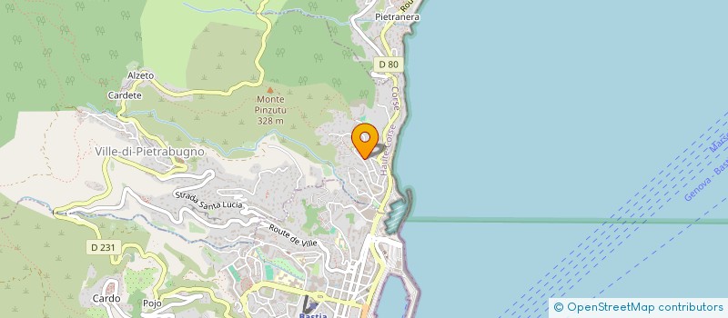 localisation de l'entreprise SCI HUMANOSE  BASTIA