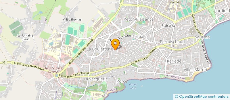 localisation de l'entreprise SCI HUMAPROLIS  SAINT-NAZAIRE