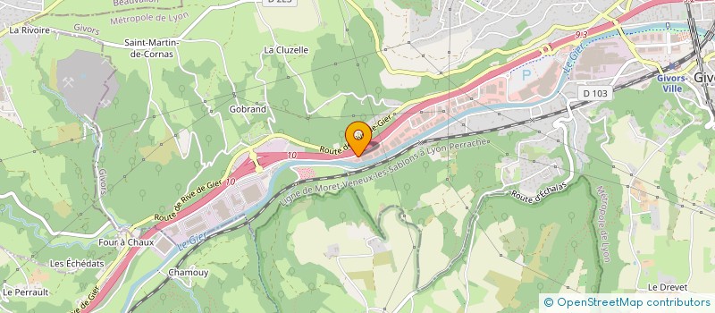 localisation de l'entreprise SCI HUNAXIA  GIVORS