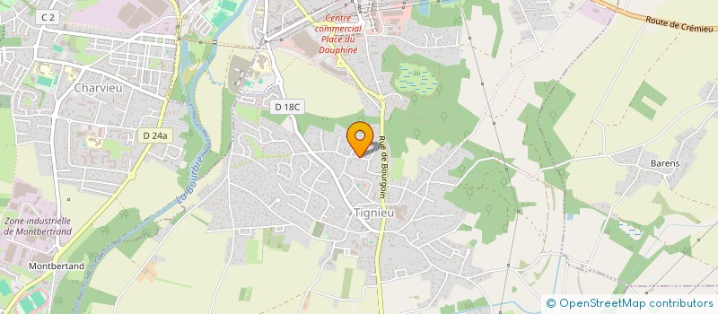 localisation de l'entreprise SCI HUPECLA II  TIGNIEU-JAMEYZIEU