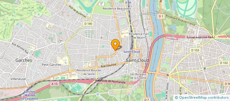 localisation de l'entreprise SCI HUROG à SAINT-CLOUD