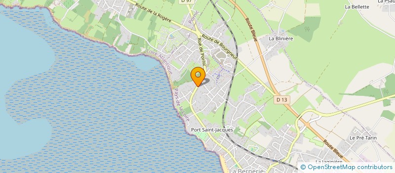 localisation de l'entreprise SCI HUTEAU  LA BERNERIE-EN-RETZ