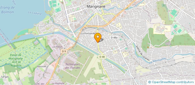 localisation de l'entreprise SCI HUVAS  MARIGNANE