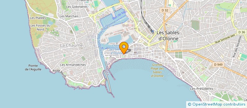 localisation de l'entreprise SCI HUVASOMA à LES SABLES D'OLONNE