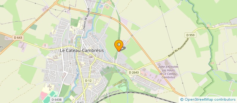 localisation de l'entreprise SCI HUVOINE  LE CATEAU-CAMBRESIS