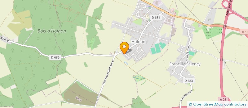 localisation de l'entreprise SCI HUX  HOLNON