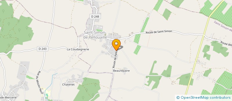 localisation de l'entreprise SCI HVS  SAINT-SIMON-DE-PELLOUAILLE