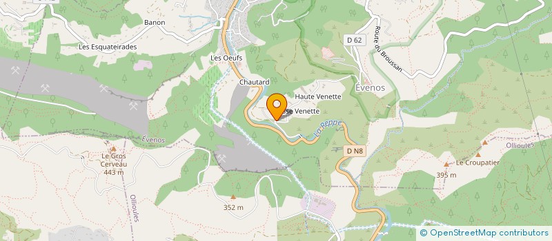 localisation de l'entreprise SCI HVS  EVENOS