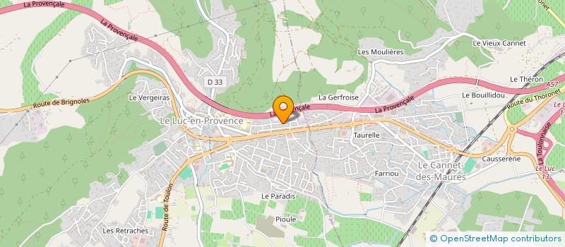 localisation de l'entreprise SCI HXP  LE LUC