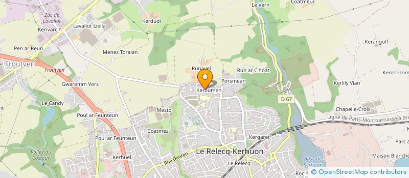 localisation de l'entreprise SCI HYSAC  LE RELECQ-KERHUON