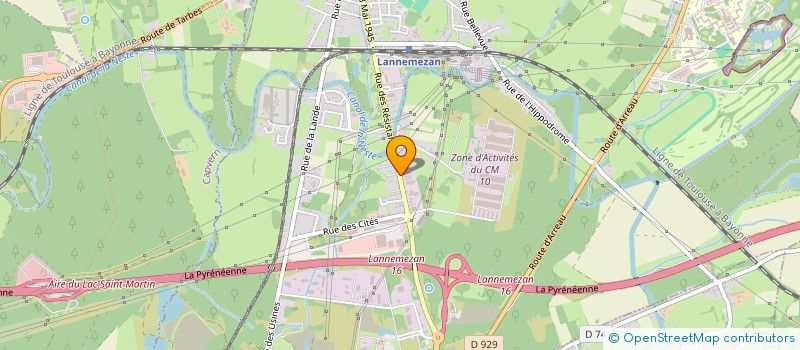 localisation de l'entreprise SCI I.2.T.  LANNEMEZAN