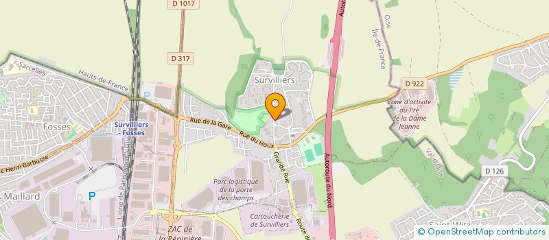 localisation de l'entreprise SCI I.A.G  SURVILLIERS