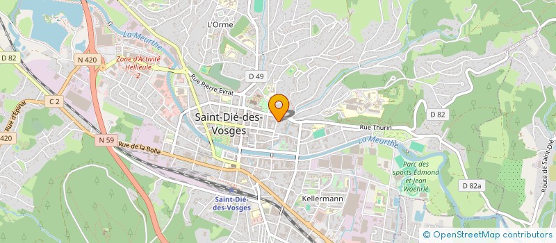localisation de l'entreprise SCI I.C.U. à SAINT-DIE-DES-VOSGES
