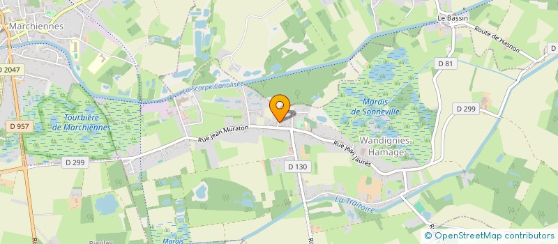 localisation de l'entreprise SCI I.N.F  WANDIGNIES-HAMAGE