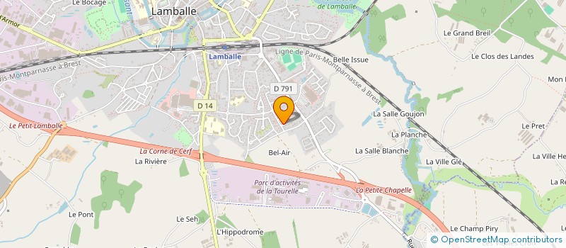 localisation de l'entreprise SCI I.P.E.  LAMBALLE-ARMOR