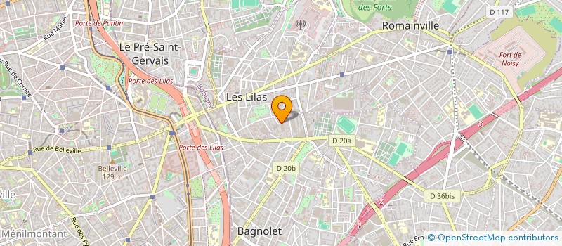 localisation de l'entreprise SCI I.R.A  BAGNOLET