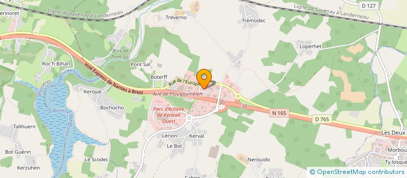 localisation de l'entreprise SCI I.S.A.  PLOUGOUMELEN