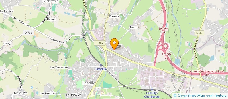 localisation de l'entreprise SCI I ZITELLI  LENTILLY