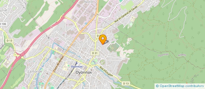 localisation de l'entreprise SCI I2M à OYONNAX
