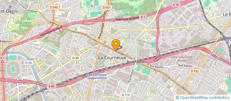 localisation de l'entreprise SCI IBH à LA COURNEUVE