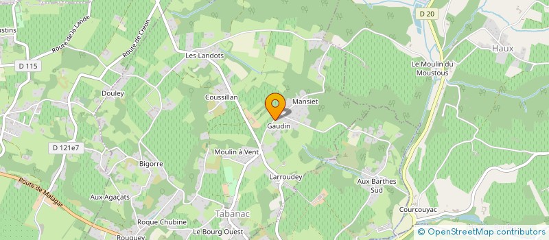 localisation de l'entreprise SCI ICS  TABANAC