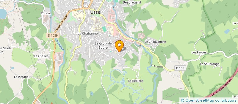 localisation de l'entreprise SCI IEC à USSEL