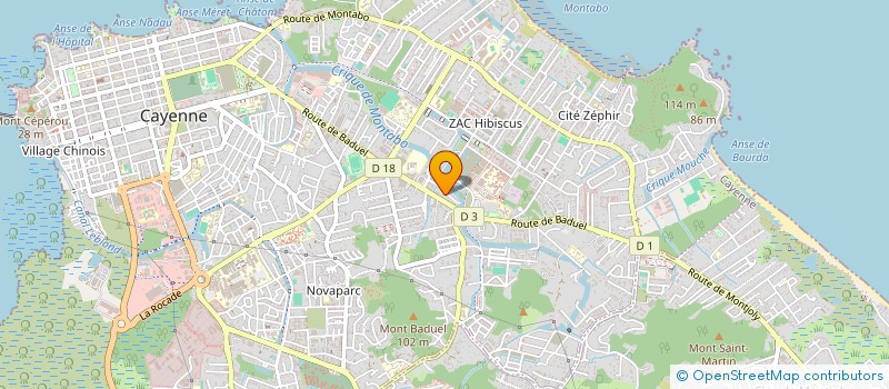 localisation de l'entreprise SCI IEMANJA  CAYENNE