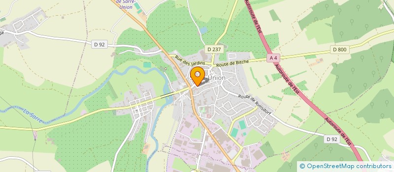 localisation de l'entreprise SCI IJ  SARRE-UNION