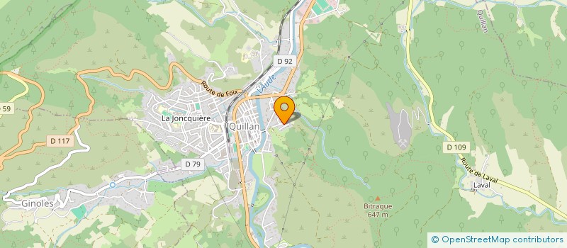 localisation de l'entreprise SCI IJ2J à QUILLAN