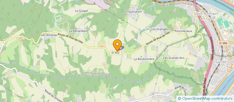 localisation de l'entreprise SCI ILIADE - B06  SAINT-ROMAIN-EN-GAL