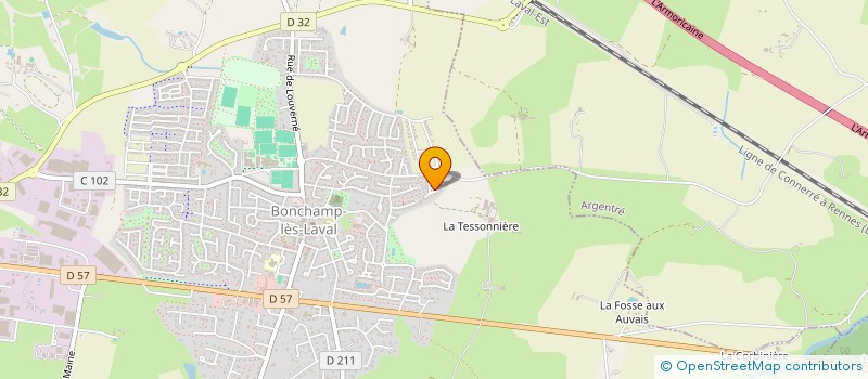 localisation de l'entreprise SCI IMAF  BONCHAMP LES LAVAL