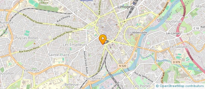 localisation de l'entreprise SCI IMAGERIE MEDICALE à LIMOGES