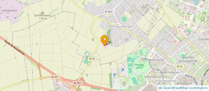 localisation de l'entreprise SCI IMAK  OBERHAUSBERGEN