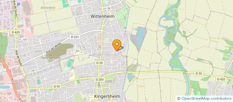 localisation de l'entreprise SCI IMF  WITTENHEIM