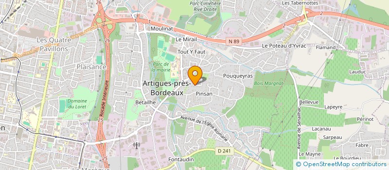 localisation de l'entreprise SCI IMMAQ  ARTIGUES-PRES-BORDEAUX