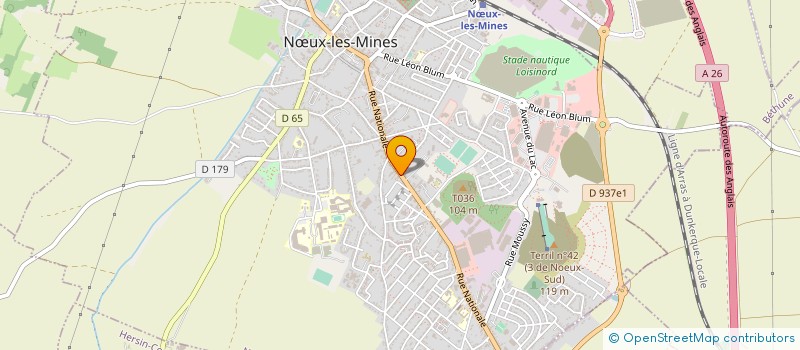 localisation de l'entreprise SCI IMMEUBLE N°314 RTE NLE A NOEUX à NŒUX-LES-MINES