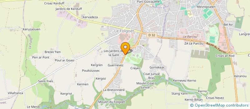 localisation de l'entreprise SCI IMMF  LE FOLGOET