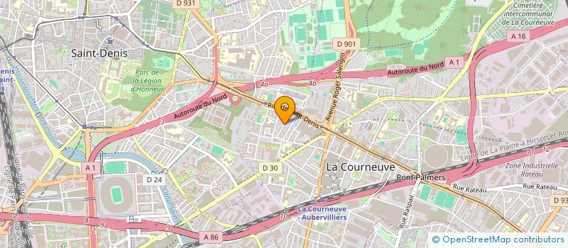 localisation de l'entreprise SCI IMMO 26 à LA COURNEUVE