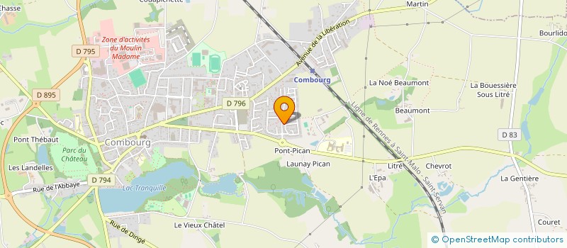 localisation de l'entreprise SCI IMMO 2FRYG  COMBOURG