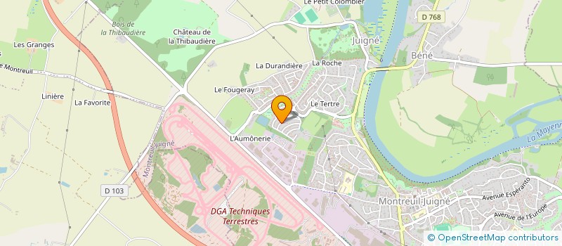 localisation de l'entreprise SCI IMMO ANGERS  MONTREUIL-JUIGNE