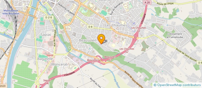 localisation de l'entreprise SCI IMMO BEAUSOLEIL à MONTAUBAN