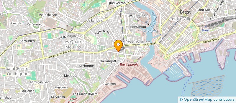 localisation de l'entreprise SCI IMMO BIO IROISE  BREST