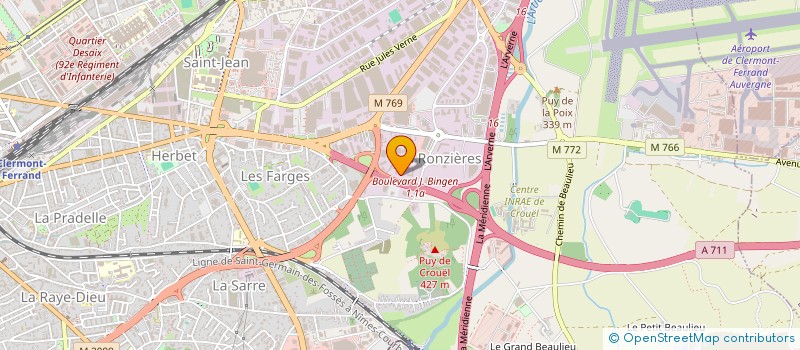 localisation de l'entreprise SCI IMMO BREZET  CLERMONT-FERRAND