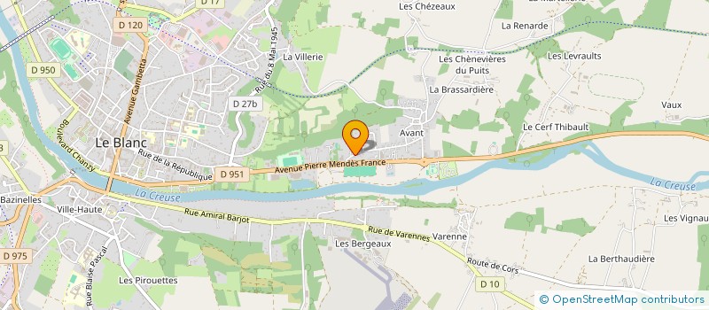 localisation de l'entreprise SCI IMMO'CAR à LE BLANC