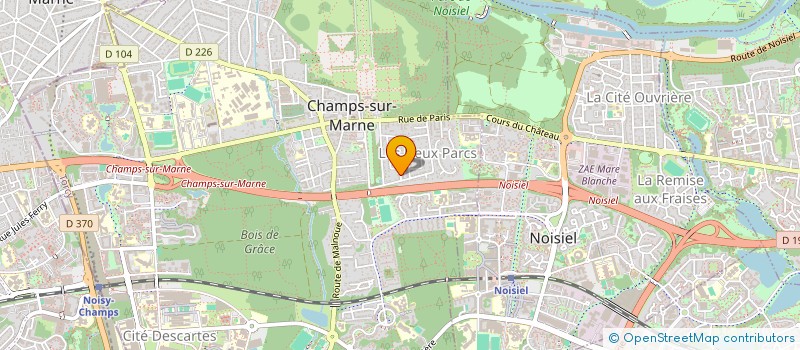 localisation de l'entreprise SCI IMMO DES CINQ C  CHAMPS-SUR-MARNE