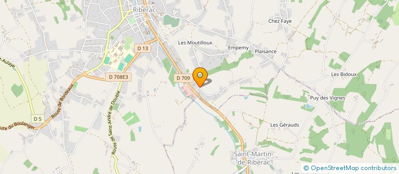 localisation de l'entreprise SCI IMMO DTL  RIBERAC