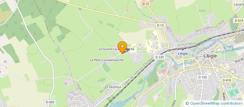 localisation de l'entreprise SCI IMMO FRINAULT à L'AIGLE