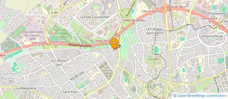localisation de l'entreprise SCI IMMO INFINITUM VV à CAEN