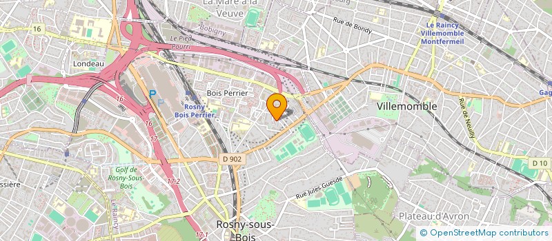 localisation de l'entreprise SCI IMMO'INVEST à ROSNY-SOUS-BOIS