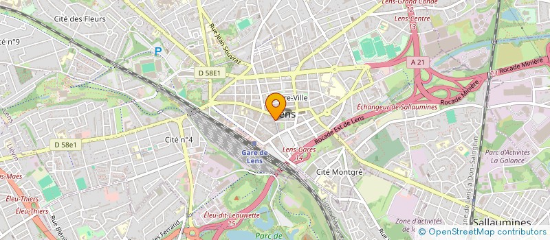 localisation de l'entreprise SCI IMMO JAURES  LENS